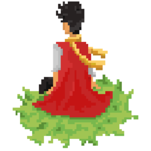 pixel art meditation